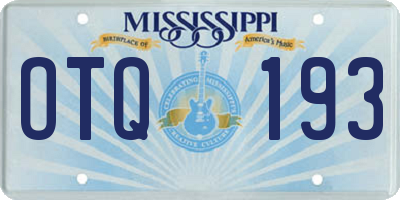 MS license plate OTQ193