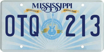 MS license plate OTQ213