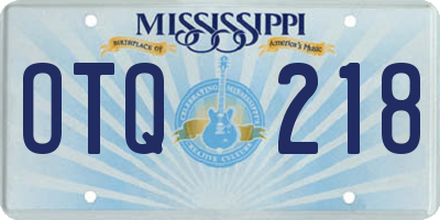MS license plate OTQ218