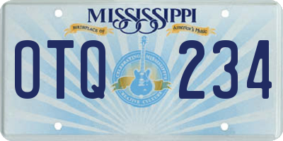 MS license plate OTQ234