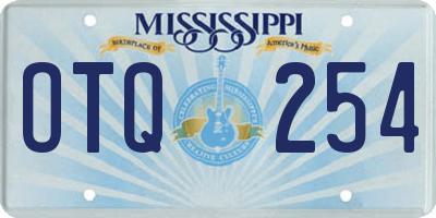 MS license plate OTQ254