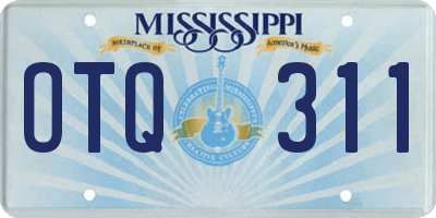 MS license plate OTQ311