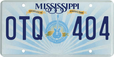 MS license plate OTQ404