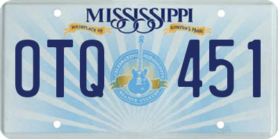 MS license plate OTQ451
