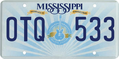 MS license plate OTQ533