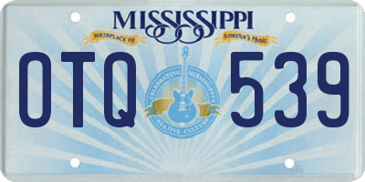 MS license plate OTQ539