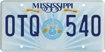 MS license plate OTQ540