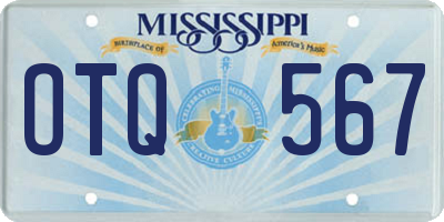 MS license plate OTQ567