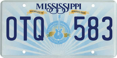MS license plate OTQ583