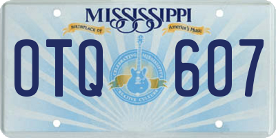MS license plate OTQ607