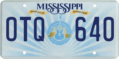 MS license plate OTQ640