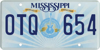 MS license plate OTQ654