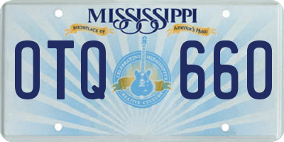 MS license plate OTQ660