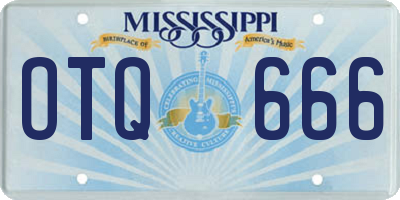 MS license plate OTQ666
