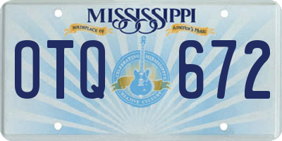 MS license plate OTQ672