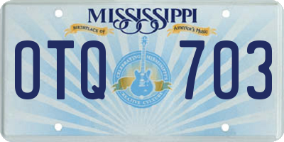 MS license plate OTQ703