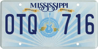 MS license plate OTQ716