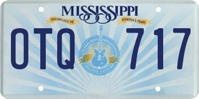 MS license plate OTQ717