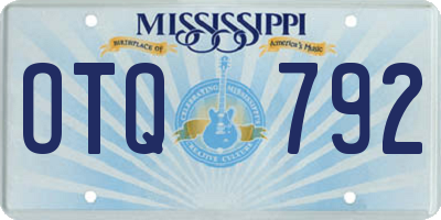 MS license plate OTQ792