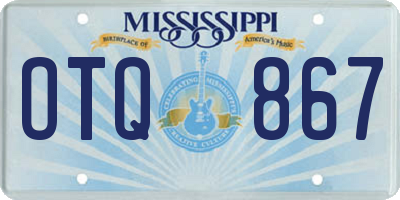 MS license plate OTQ867