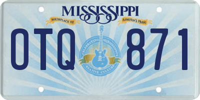 MS license plate OTQ871