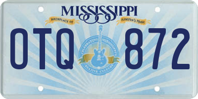 MS license plate OTQ872