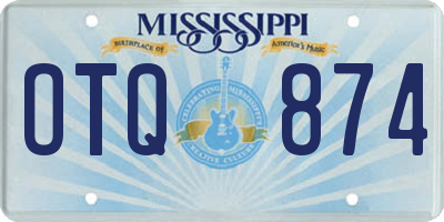 MS license plate OTQ874