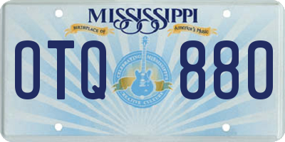 MS license plate OTQ880