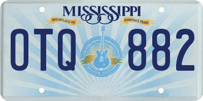 MS license plate OTQ882
