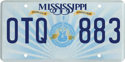 MS license plate OTQ883
