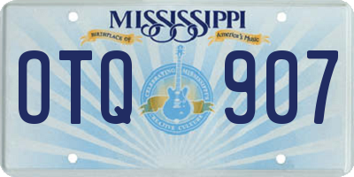 MS license plate OTQ907