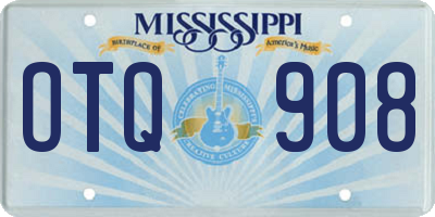 MS license plate OTQ908