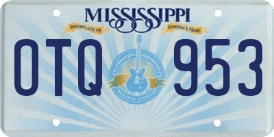 MS license plate OTQ953