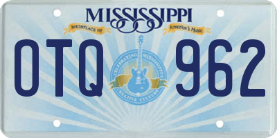MS license plate OTQ962