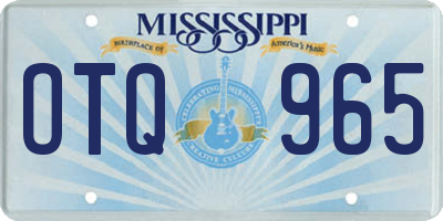 MS license plate OTQ965