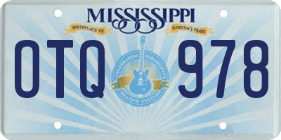 MS license plate OTQ978