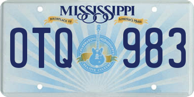 MS license plate OTQ983