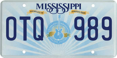 MS license plate OTQ989
