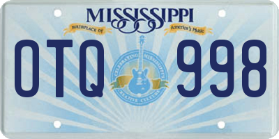 MS license plate OTQ998