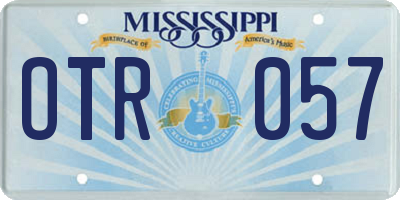 MS license plate OTR057
