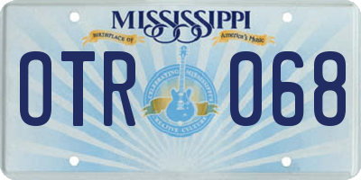 MS license plate OTR068