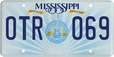 MS license plate OTR069