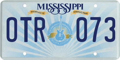 MS license plate OTR073