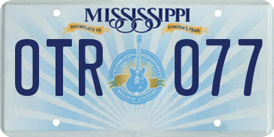 MS license plate OTR077