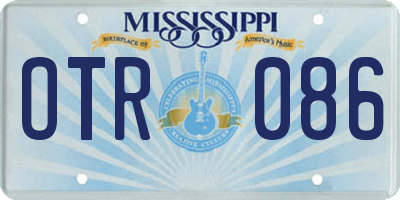 MS license plate OTR086