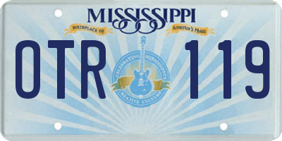 MS license plate OTR119