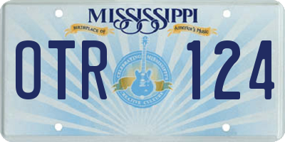 MS license plate OTR124