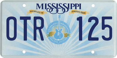 MS license plate OTR125