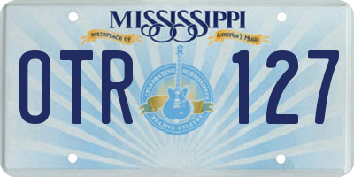 MS license plate OTR127