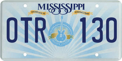 MS license plate OTR130